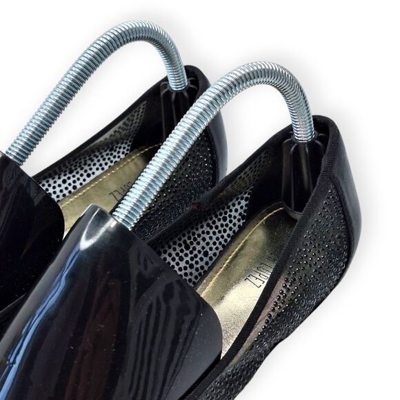 Jennifer Lopez Black Crystal Semi Sheer Pointy Toe Shoes Dress Flats Sz 9 - Picture 4 of 11